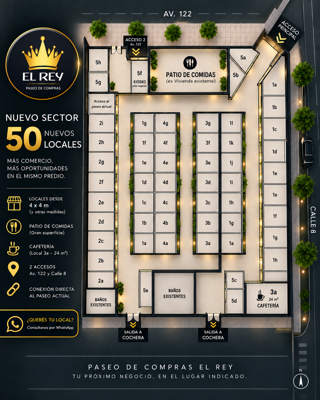 Plano nuevo sector Paseo de Compras El Rey